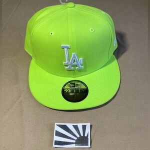 New Era Cap MLB LA Dodgers Cyber Green 59FIFTY 70699723 Men's Size 7 1/2